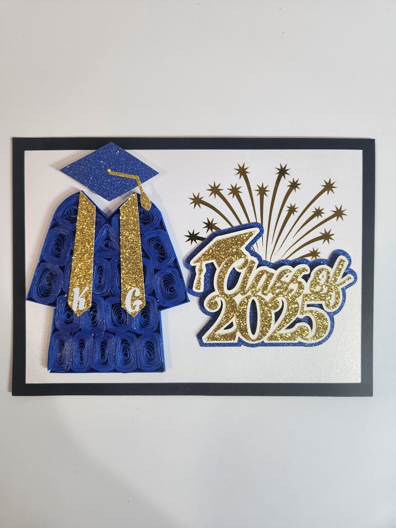 Personalized Custom Quilled Graduation Cap and Gown Handmade Card Class of 2026, 2027, 2025 | MakerPlace by Michaels Personalized Custom Quilled Graduation Cap and Gown Handmade Card Class of 2026, 2027, 2025 | MakerPlace by Michaels